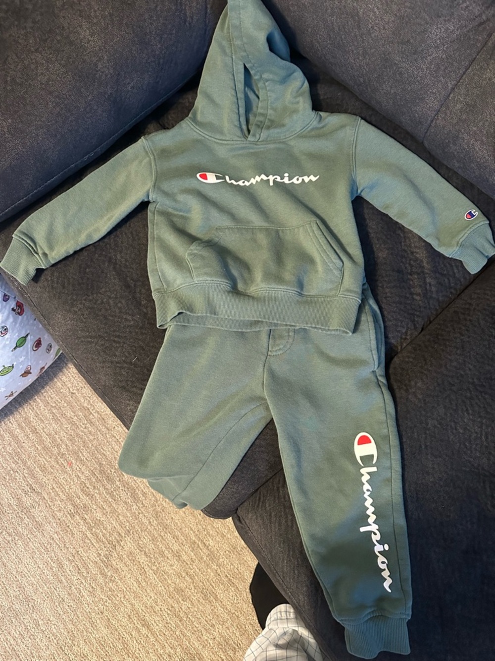 Champion Kids Olive Green Hoodie & Joggers Set